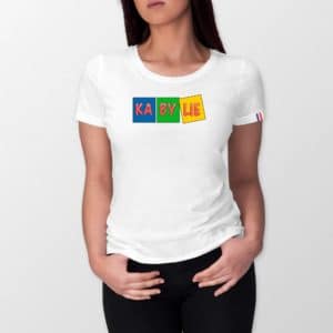 T-shirt Femme Made in France 100% Coton BIO Kabylie Cubes