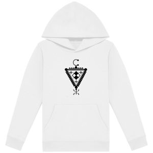 Sweat à capuche Fille premium motif bijou Kabyle